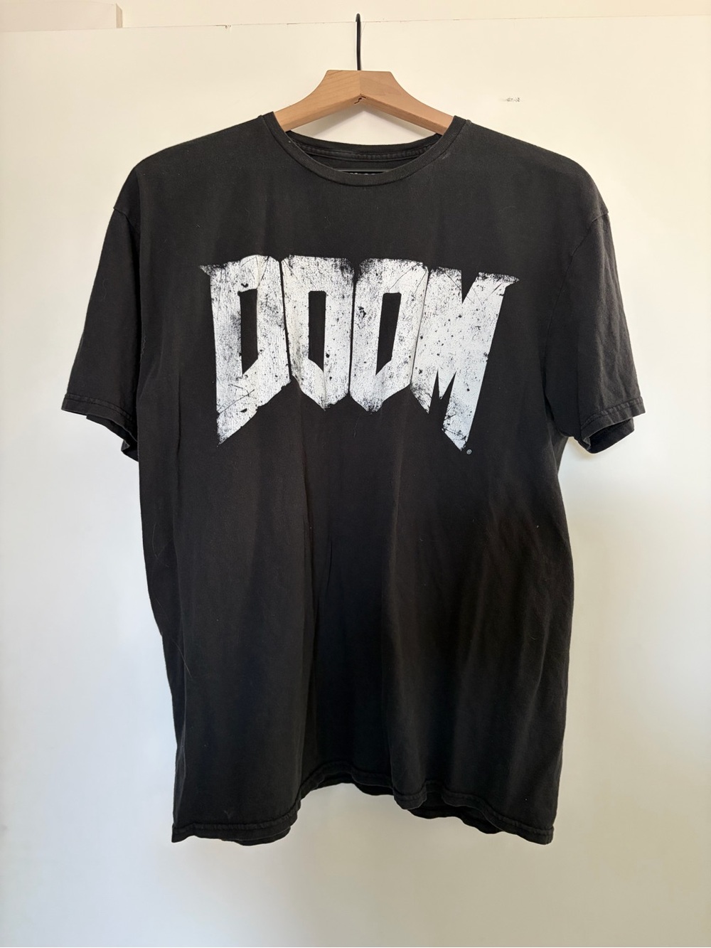 Black DOOM Graphic Short-Sleeve Tee - Men's Casual Shirt